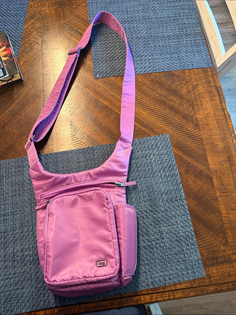 Lug Pivot Pink Crossbody Shoulder Bag – Lightweight Everyday Tote